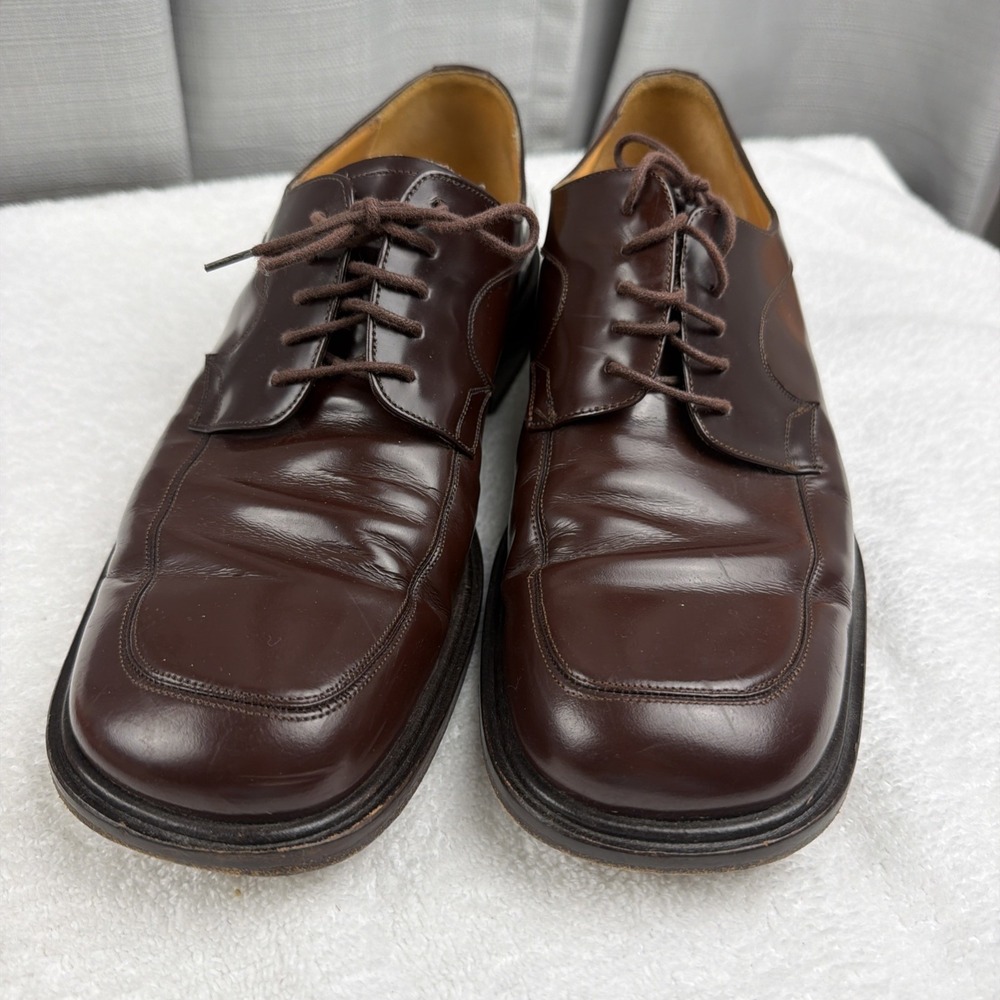 Mezlan Lace Up Brown Leather Dress Shoes Mens Alcoy Size 9.5 M Made In Spain